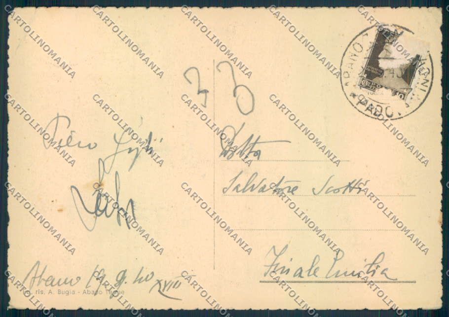 Padova Abano Terme FG cartolina ZF1694 – retro