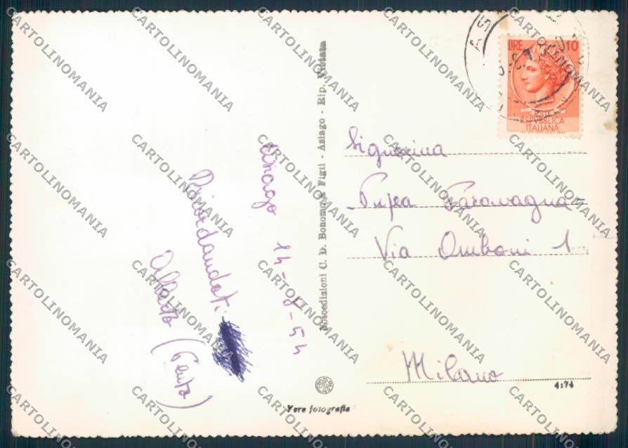 Vicenza Asiago foto FG cartolina ZF1705 – retro