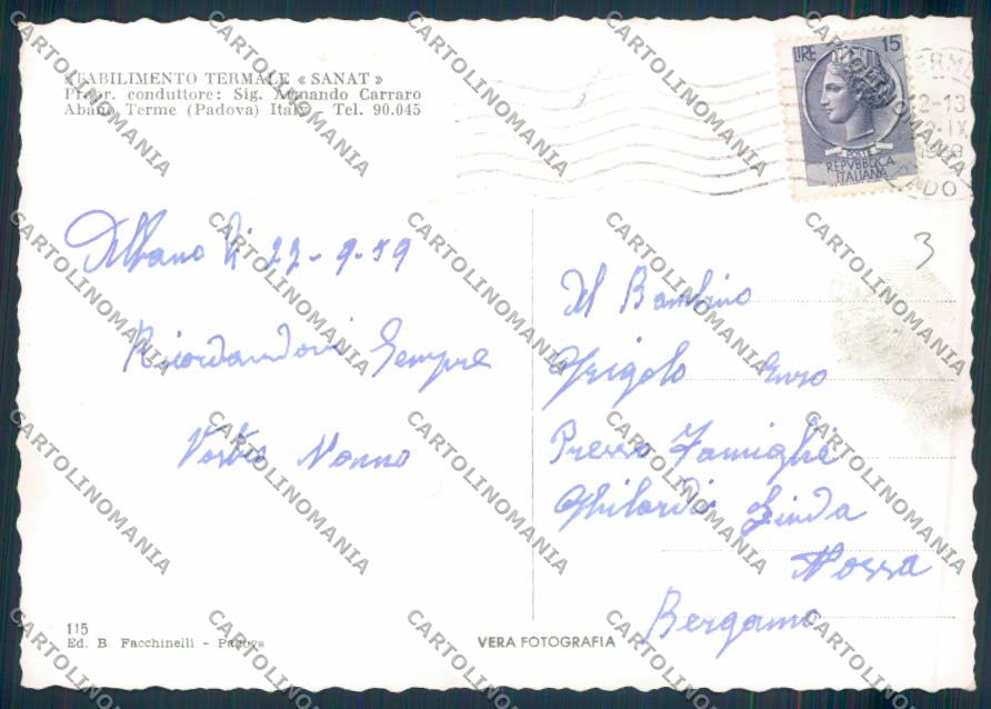Padova Abano Terme foto FG cartolina ZF1721 – retro