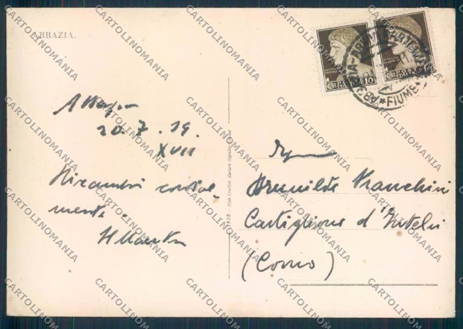 Croazia Croatia Abbazia FG cartolina ZF1732 – retro