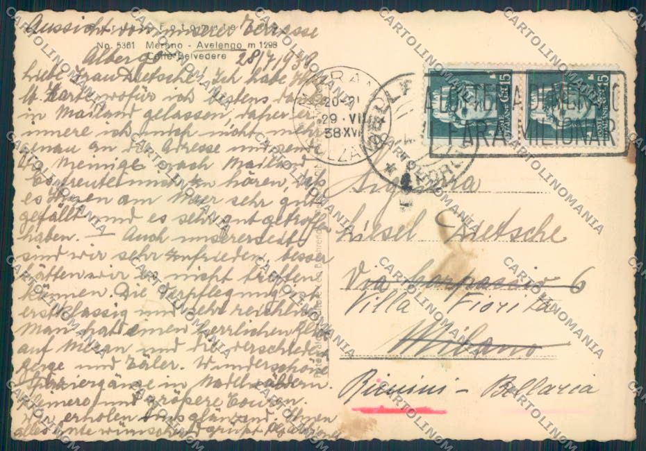 Bolzano Merano Avelengo foto FG cartolina ZF1745 – retro