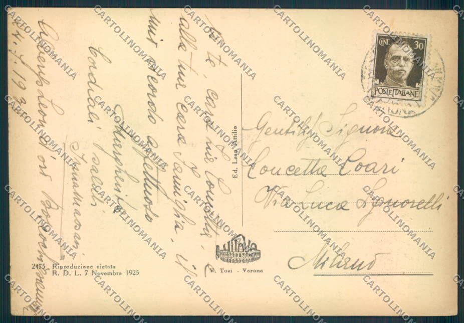 Verona Borgo Chiesanuova FG cartolina ZF1778 – retro
