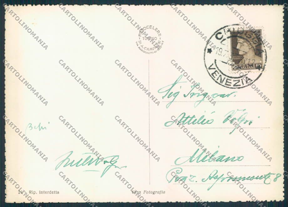 Venezia Chioggia STRAPPINO foto FG cartolina ZF1791 – retro