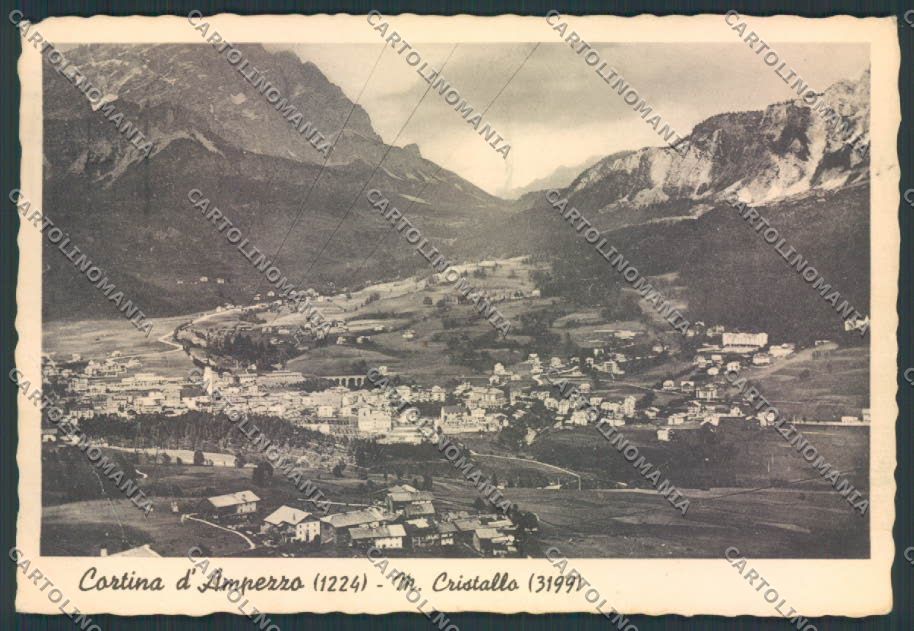 Belluno Cortina D'Ampezzo PIEGA FG cartolina ZF1811 – fronte