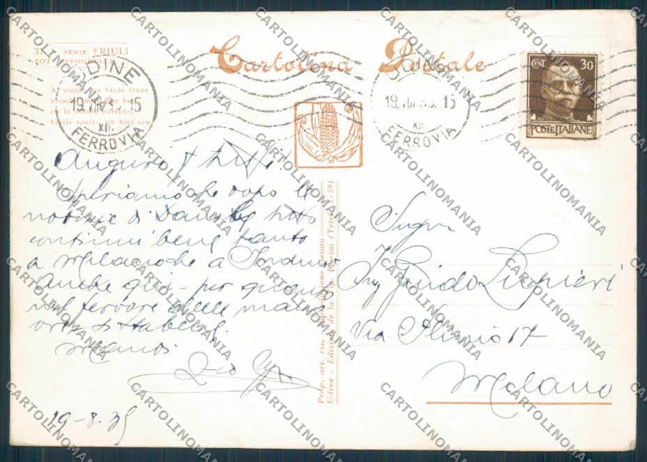 Udine Costumi Brisighelli FG cartolina ZF1841 – retro