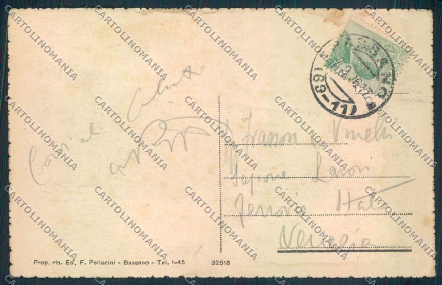 Vicenza Bassano del Grappa cartolina ZF1877 – retro