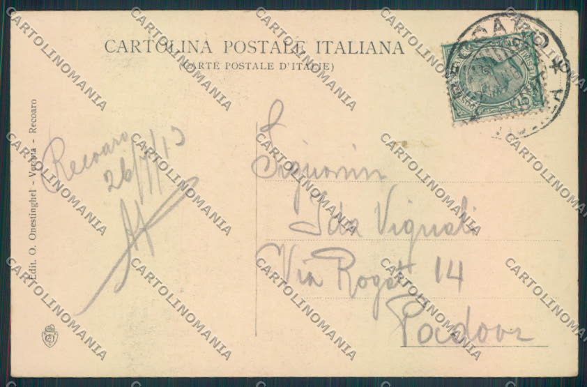 Vicenza Recoaro cartolina ZF1903 – retro