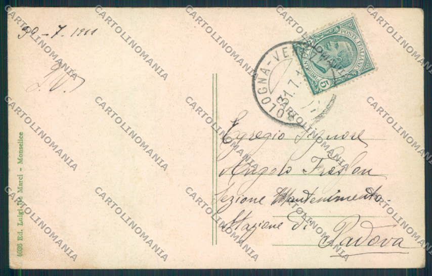 Padova Monselice cartolina ZF1935 – retro