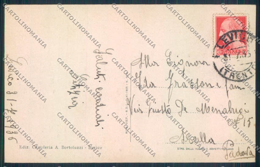 Trento Levico cartolina ZF1958 – retro