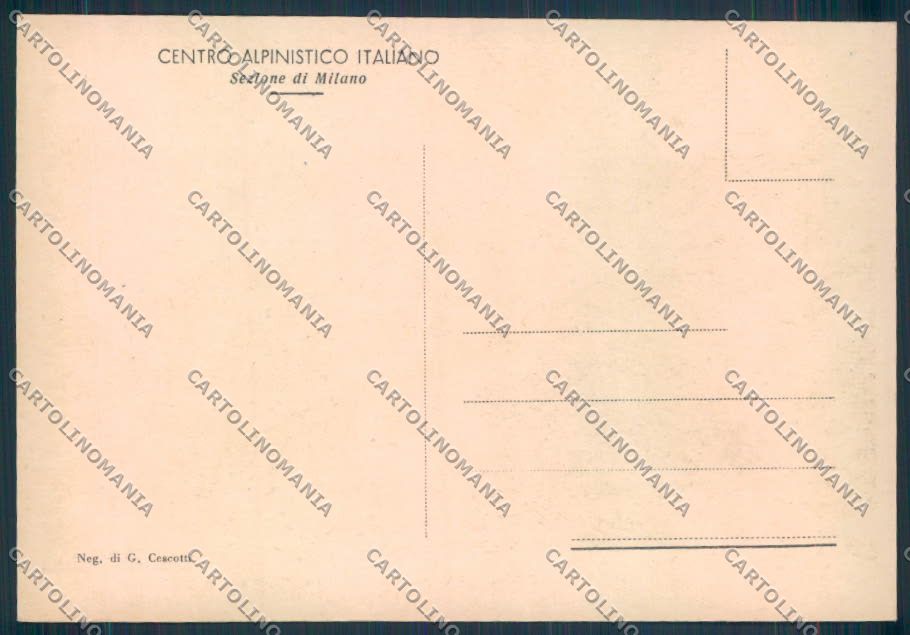 Lecco Releccio Grigna Rifugio FG cartolina ZF2012 – retro