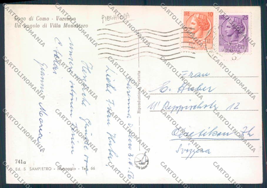 Lecco Varenna foto FG cartolina ZF2037 – retro