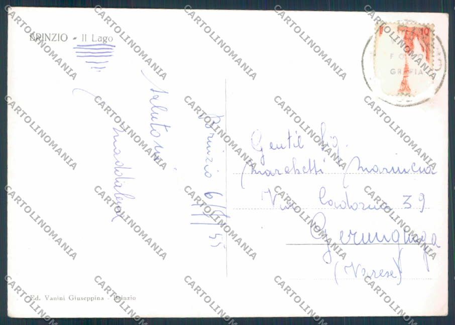 Varese Brinzio foto FG cartolina ZF2053 – retro