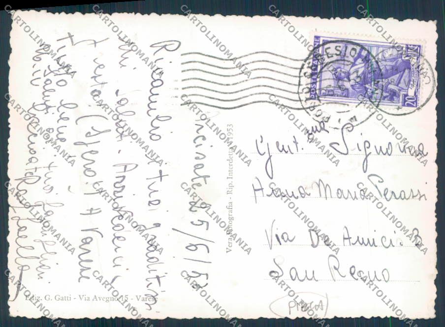 Varese Arcisate PIEGA foto FG cartolina ZF2062 – retro