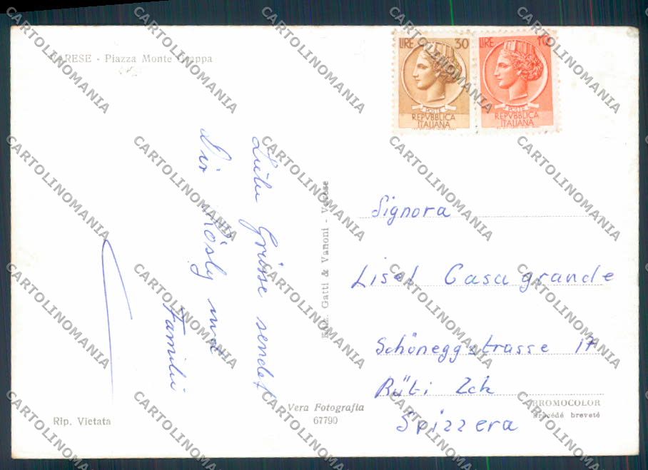 Varese città foto FG cartolina ZF2069 – retro