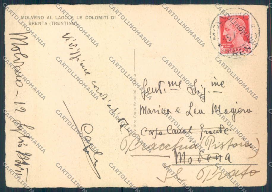 Trento Molveno FG cartolina ZF2110 – retro