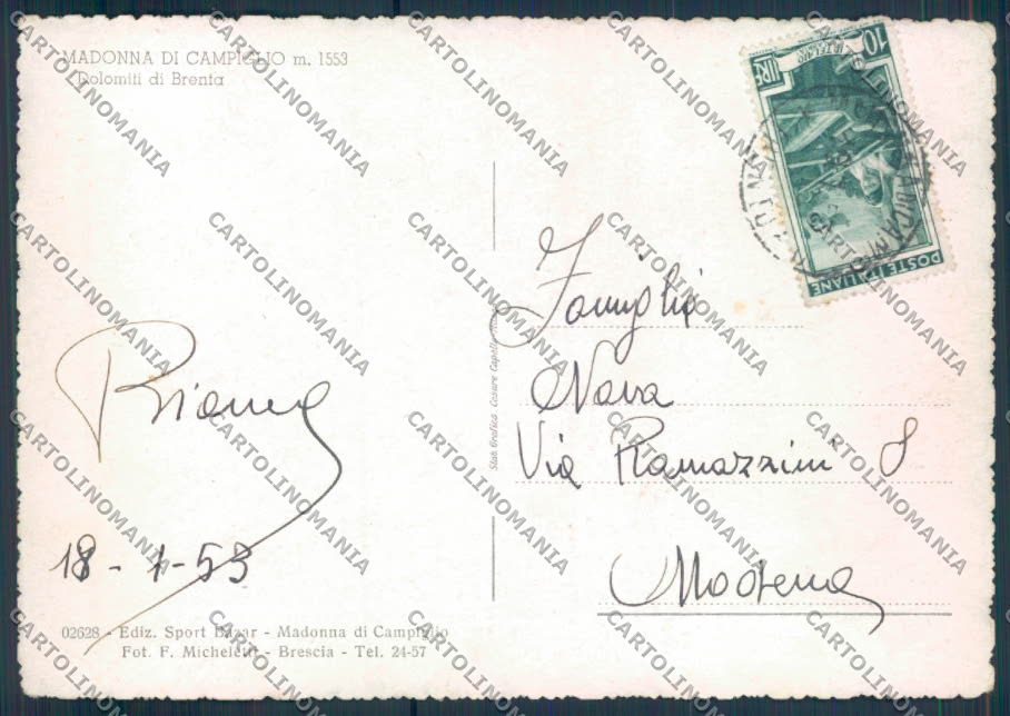 Trento Madonna di Campiglio FG cartolina ZF2111 – retro