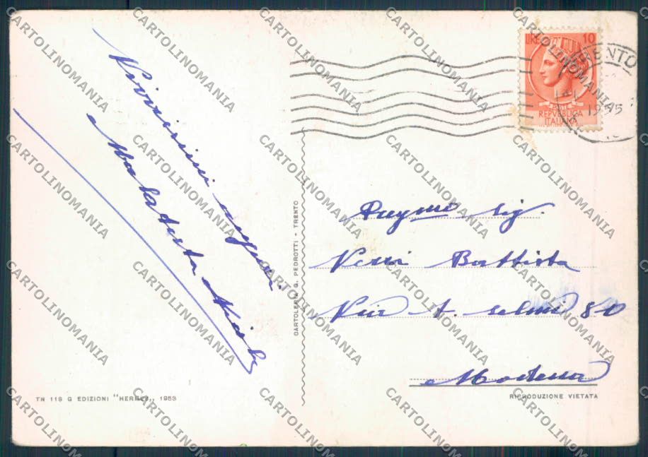 Trento città FG cartolina ZF2119 – retro