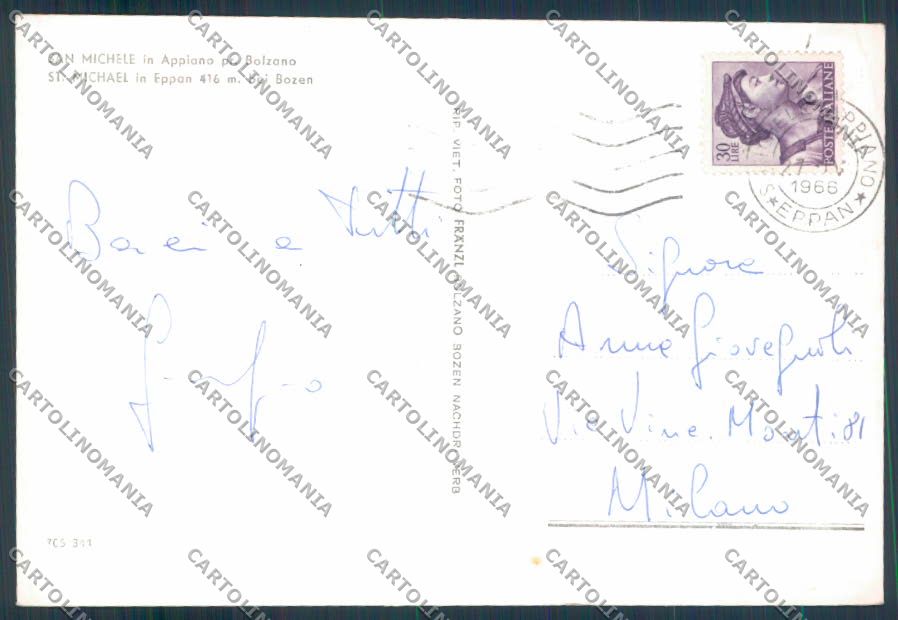 Bolzano San Michele Appiano foto FG cartolina ZF2145 – retro