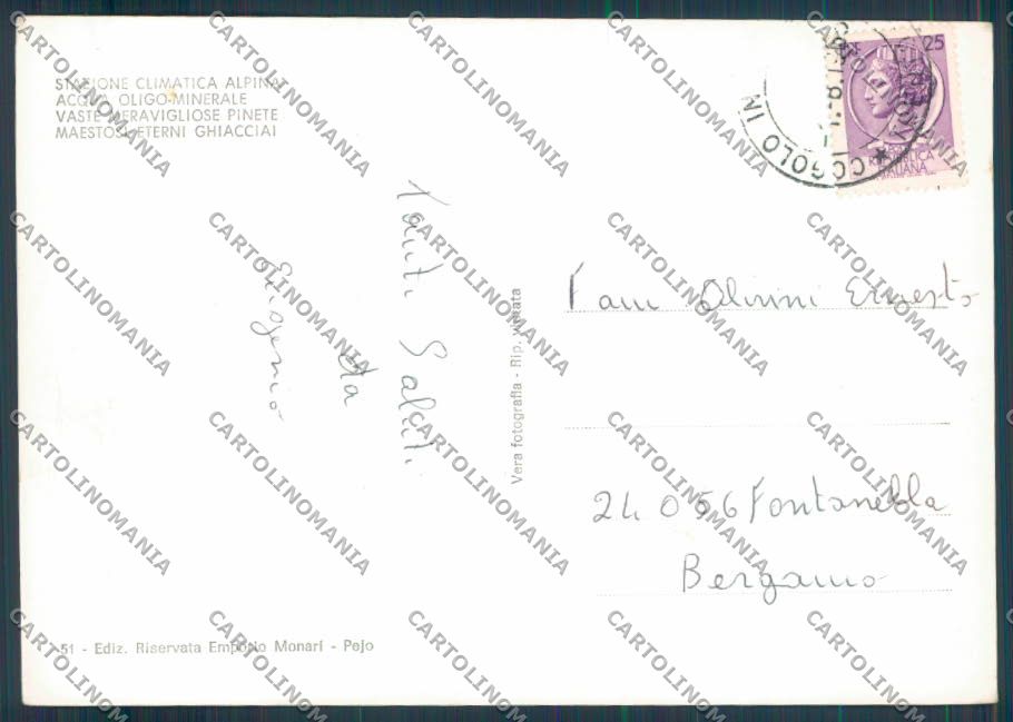 Trento Cogolo Diga Careser foto FG cartolina ZF2161 – retro