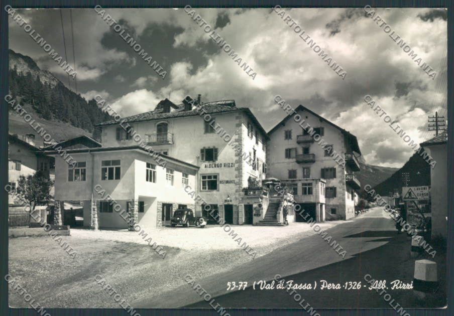 Trento Pera Val di Fassa PIEGA foto FG cartolina ZF2166 – fronte
