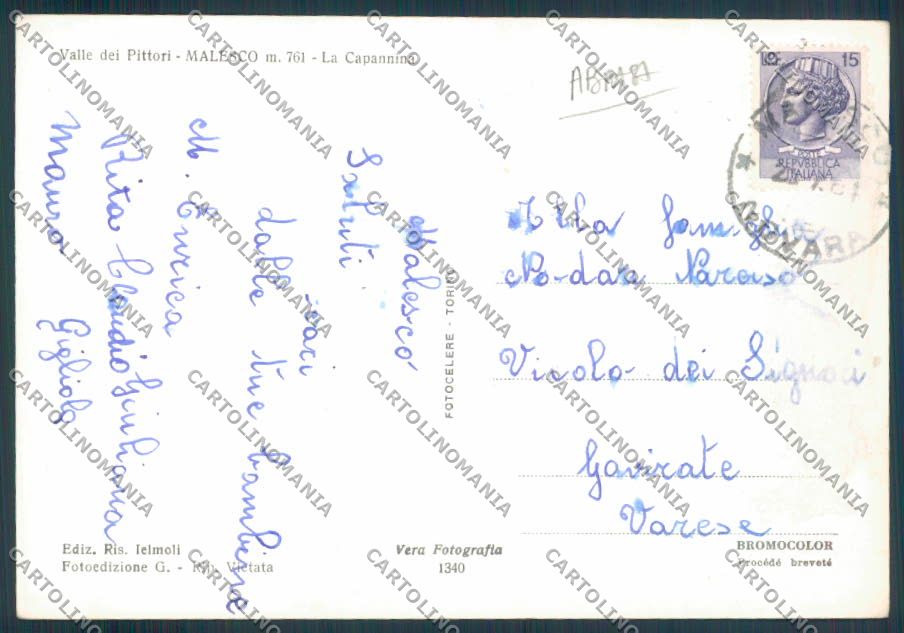 Verbania Malesco ABRASA foto FG cartolina ZF2185 – retro