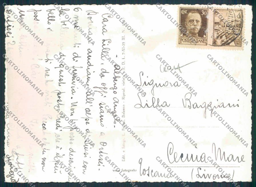 Bolzano Ortisei COLLA foto FG cartolina ZF2188 – retro