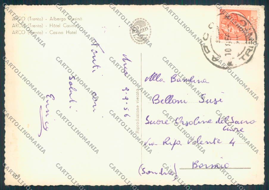 Trento Arco foto FG cartolina ZF2205 – retro