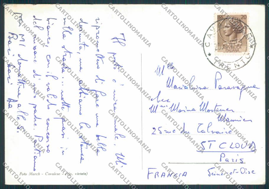 Trento Cavalese foto FG cartolina ZF2208 – retro