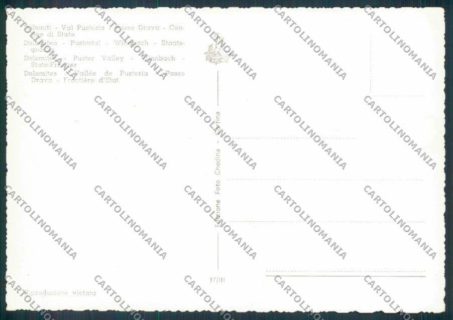 Bolzano Passo Drava GdF?foto FG cartolina ZF2215 – retro
