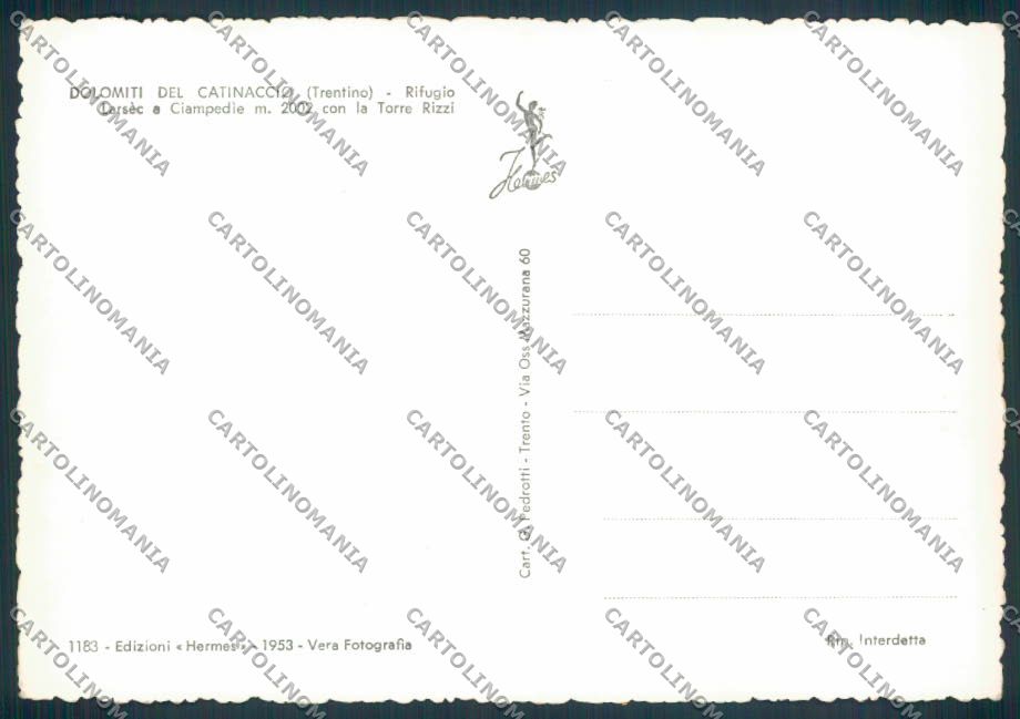 Trento Rifugio Larsec foto FG cartolina ZF2220 – retro