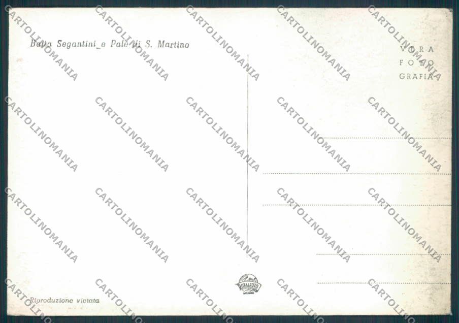 Trento Baita Segantini foto FG cartolina ZF2221 – retro