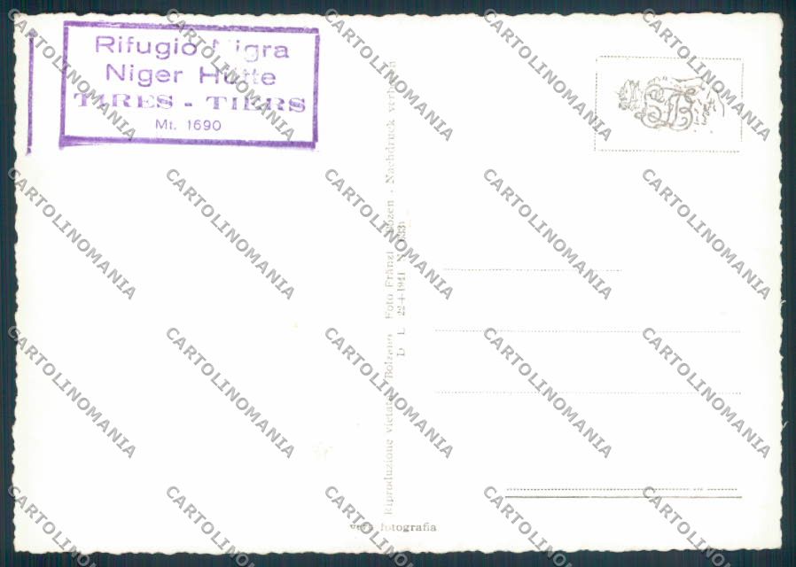 Bolzano Carezza Rifugio Nigra foto FG cartolina ZF2229 – retro