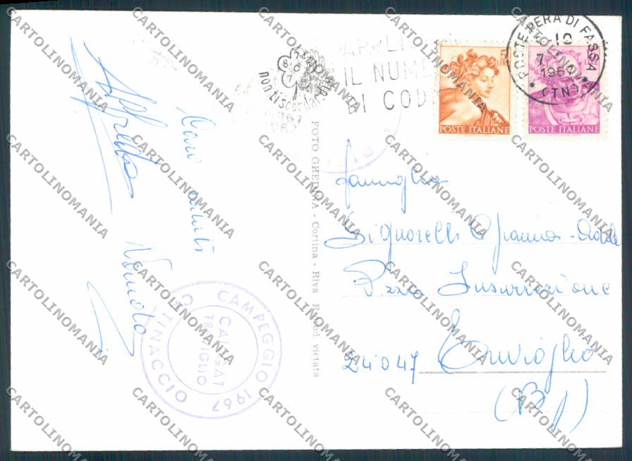 Trento Rifugio Pera di Fassa foto FG cartolina ZF2239 – retro