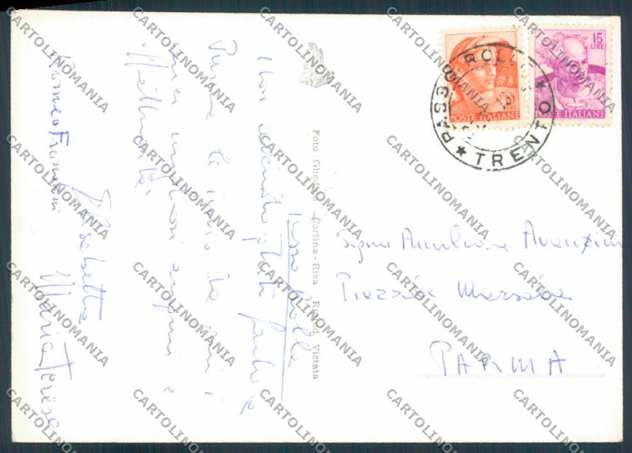 Trento Passo Rolle Capanna Sass Maor foto FG cartolina ZF2242 – retro