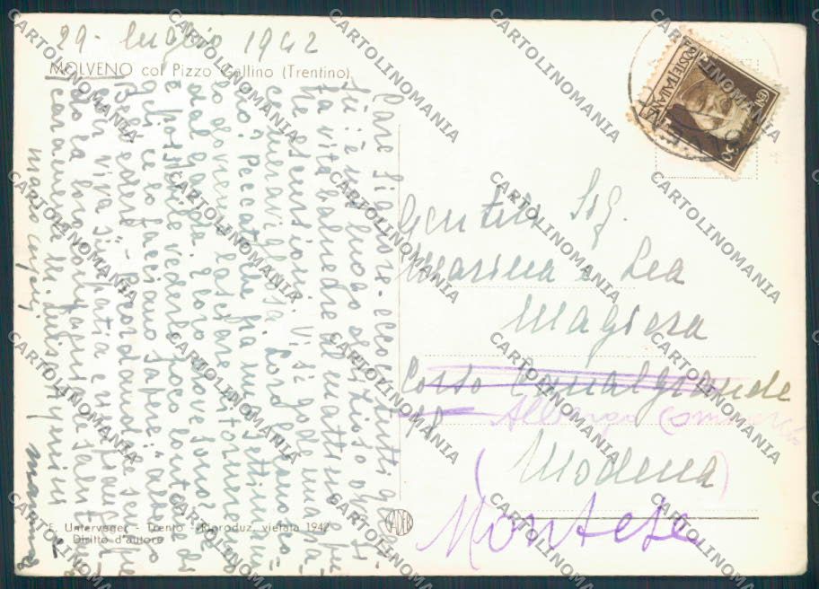Trento Molveno foto FG cartolina ZF2274 – retro