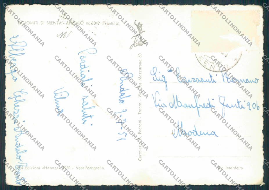 Trento Andalo foto FG cartolina ZF2276 – retro