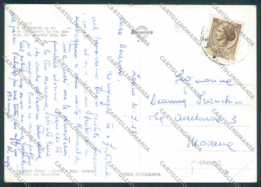 Trento Levico PIEGHINA foto FG cartolina ZF2277 – retro