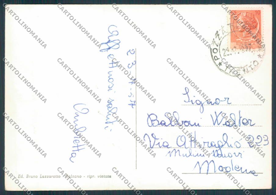 Bolzano Carezza Lago foto FG cartolina ZF2279 – retro