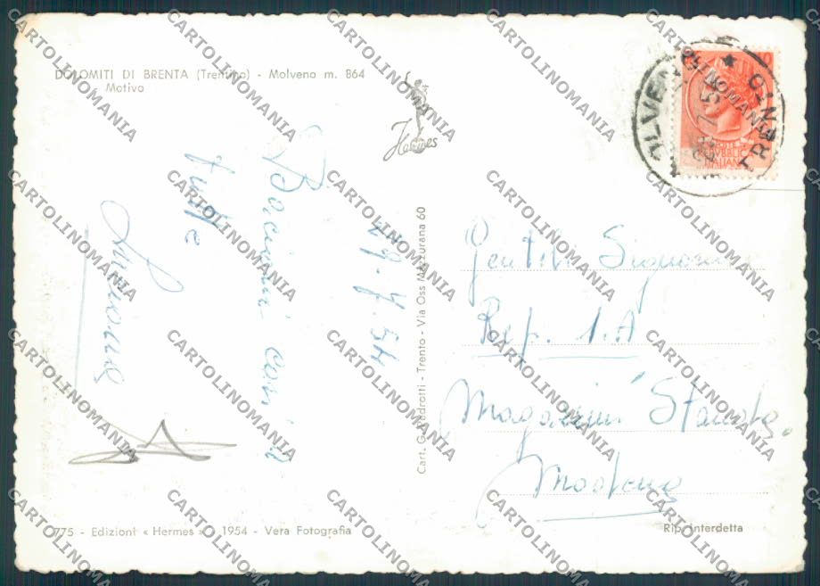 Trento Molveno foto FG cartolina ZF2281 – retro