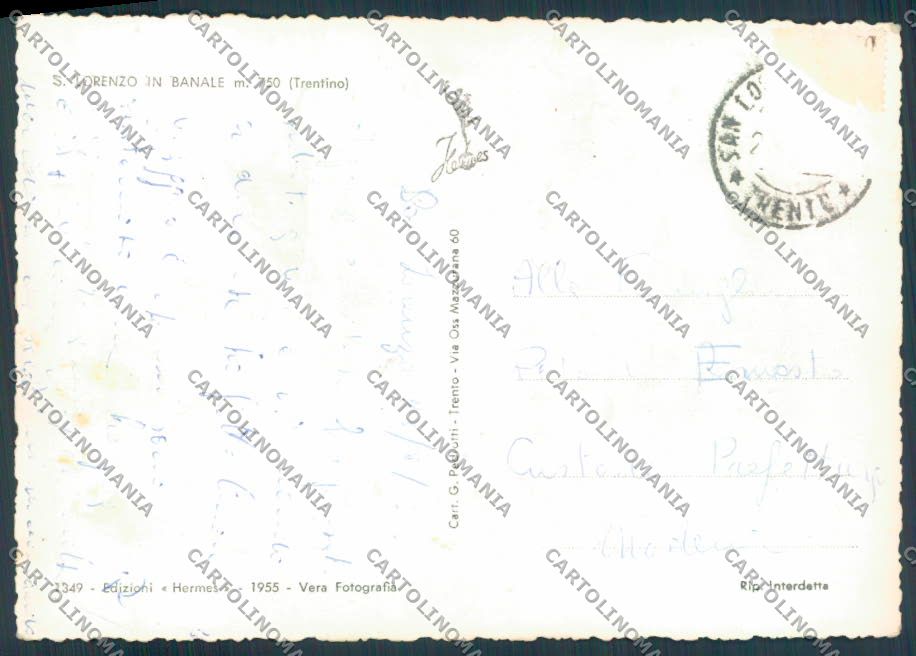Trento San Lorenzo Banale foto FG cartolina ZF2286 – retro