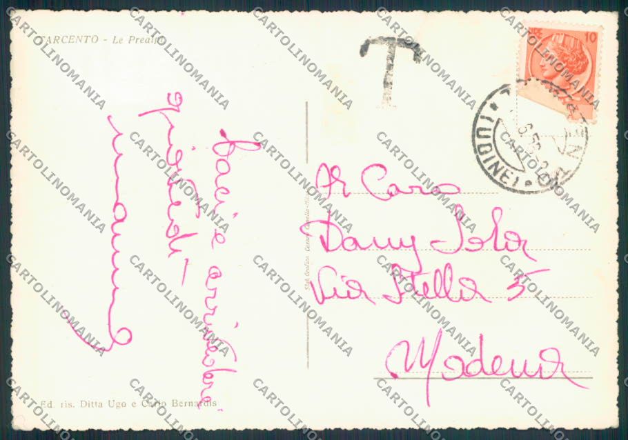 Udine Tarcento foto FG cartolina ZF2371 – retro