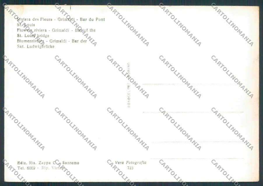 Imperia Ventimiglia Grimaldi foto FG cartolina ZF2409 – retro