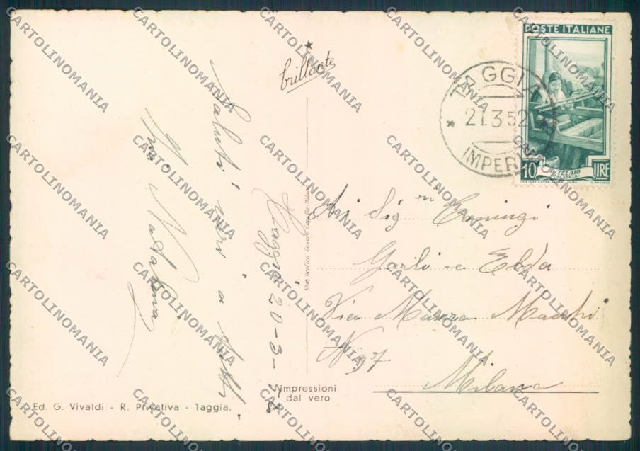 Imperia Taggia foto FG cartolina ZF2421 – retro