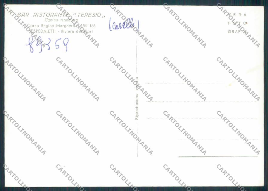 Imperia Ospedaletti Bar foto FG cartolina ZF2431 – retro