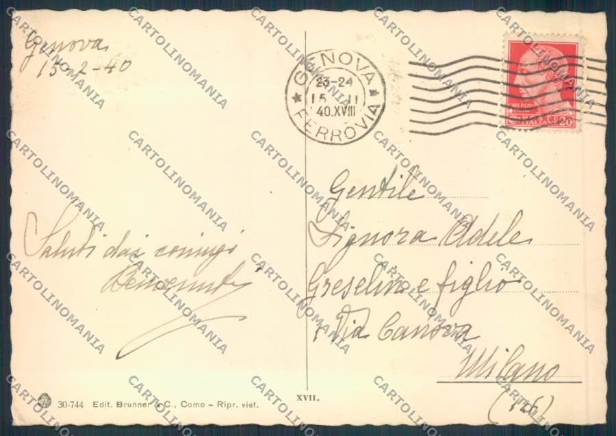 Genova città FG cartolina ZF2453 – retro