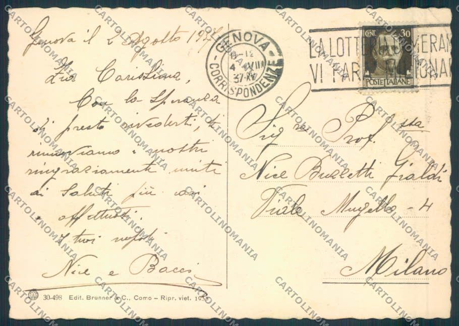 Genova città FG cartolina ZF2457 – retro