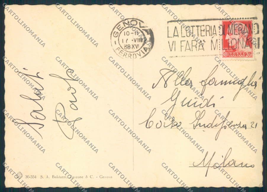 Genova città FG cartolina ZF2458 – retro