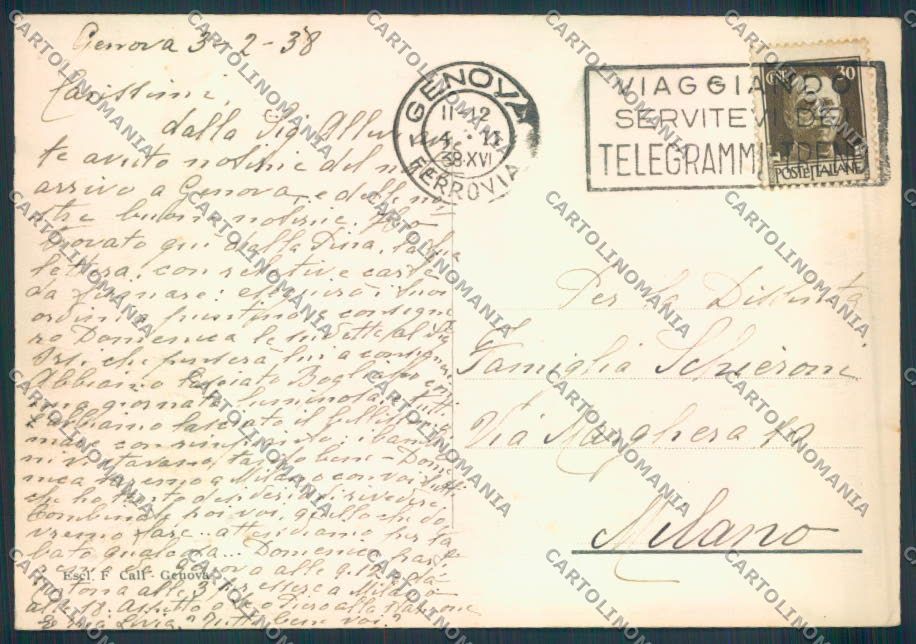 Genova città FG cartolina ZF2469 – retro