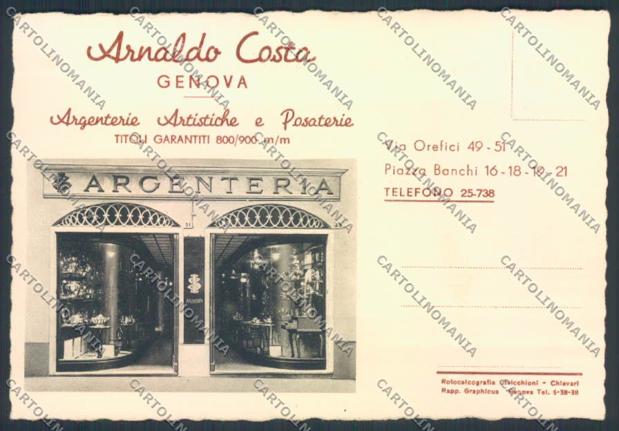 Genova Pubblicitaria città FG cartolina ZF2499 – fronte