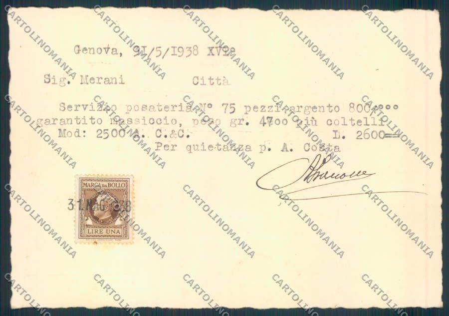 Genova Pubblicitaria città FG cartolina ZF2499 – retro